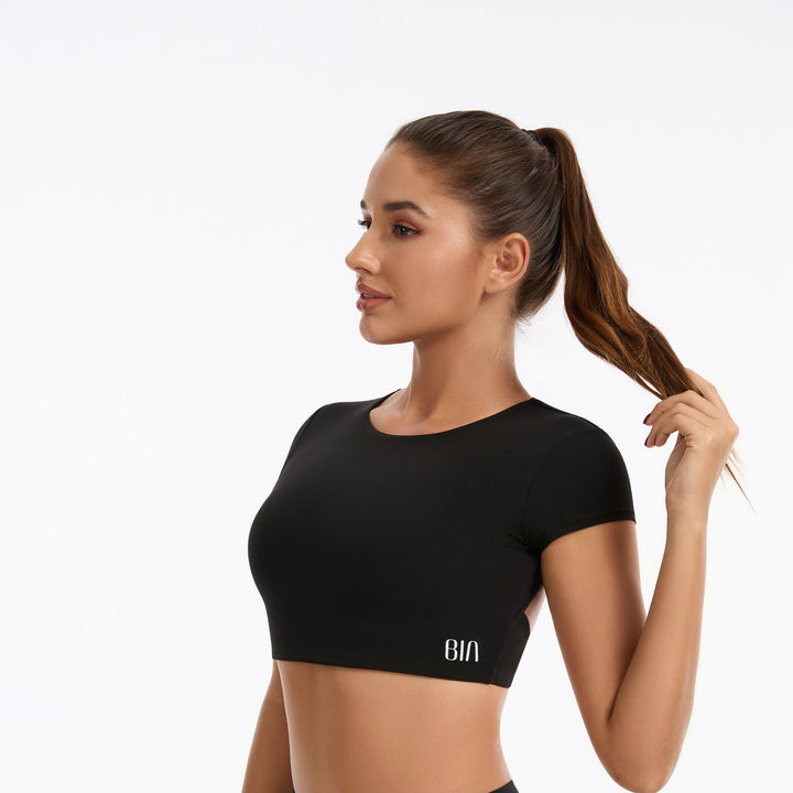 Rebel Short-Sleeve Crop Top 